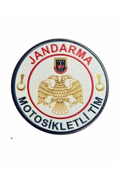 Jandarma Motosiklet Timi 3d Arması,2025 Yeni Model Cırtlı,standart Ölçü,1.sınıf Plastik Ultra Kalite ürün görseli 1