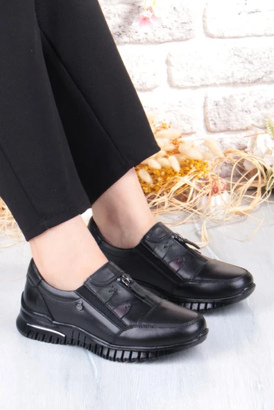 Pepita Z006 Comfort Yumuşak Esnek Kauçuk Kaymaz Taban Hakiki Deri Kadın Ayakkabı ürün görseli 1