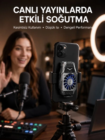 Telefon Soğutucu Fan Güçlü Hava Akışı İle Etkili Soğutma ürün görseli 1