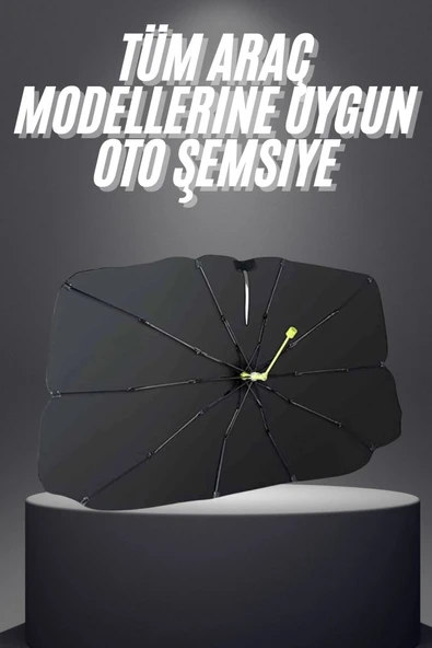 Yeni Nesil Tüm Araç Modellerine Uygun Oto Şemsiye Katlanabilir Uv Işınlarına Karşı ürün görseli 1