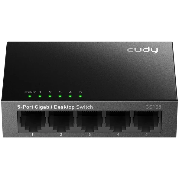 Cudy GS105 5 Port 10/100/1000 Mbps Gigabit Switch ürün görseli 1