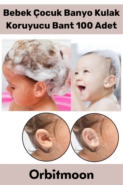 Premium Üretim Su Kaçırmaz Yumuşak Güvenli Bebek Banyo Kulak Koruyucu Şeffaf Bant 100 Adet ürün görseli 1