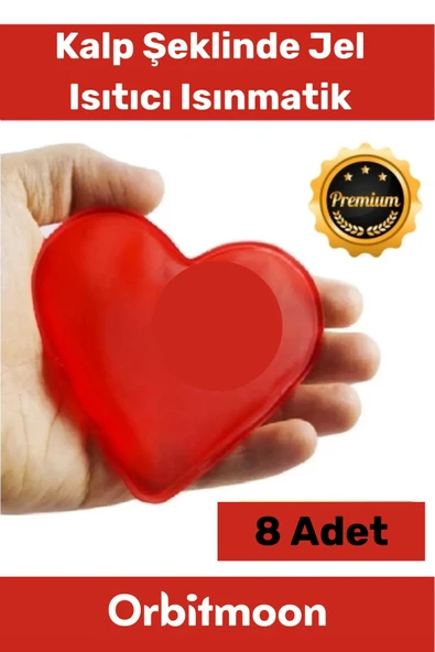 Özel Üretim Yeni Seri Kalp Şeklinde Jel Isıtıcı Pratik El Isıtıcısı Isınmatik Cep Sobası 8'li Set ürün görseli 1