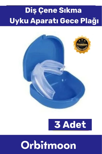 Premium Özel Seri Gece Plağı Çene Diş Sıkma Gıcırdatma Önleyici Koruyucu Diş Aparatı 3 Adet ürün görseli 1