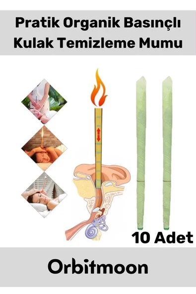 Premium Seri Kulak İçi Kir Temizleme Hava Basınçlı Doğal Aromaterapi Mumu 10 Adet ürün görseli 1