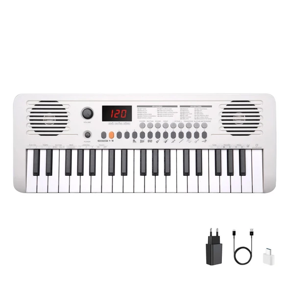 Jwin Sapphire MK-1537 37 Tuş Hassasiyetli Org (Adaptör Hediye) - Beyaz ürün görseli 1