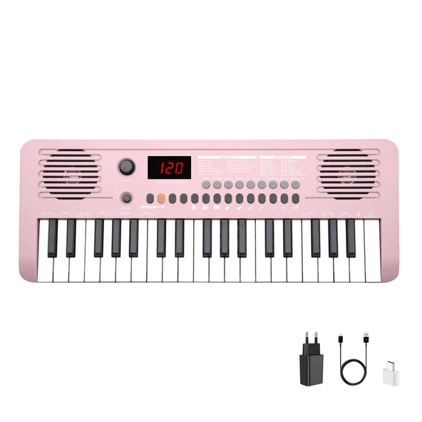 Jwin Sapphire MK-1537 37 Tuş Hassasiyetli Org (Adaptör Hediye) - Pembe ürün görseli 1