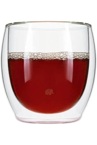 Jumbo Glory Double Wall Çift Cidarlı 2'li Oval Bardak - 250 ml ürün görseli 1