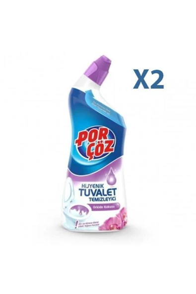 Porçöz Hijyenik Tuvalet Temizleyici Jel Orkide Kokulu 750 Ml X 2 ürün görseli 1