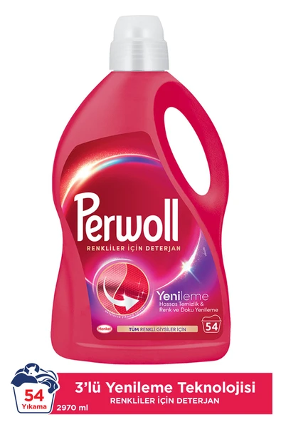 Perwoll Sıvı Deterjan Hassas Bakım Renkli Çamaşır 2.97L – 54 Yıkama İçin Etkili Temizlik ürün görseli 1