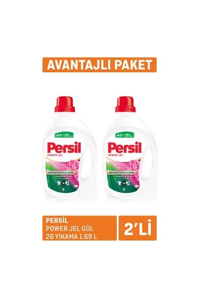Persil Power Jel Derin Temizleme Gülün Büyüsü 52 Yıkama 1690 ml X 2 Adet ürün görseli 1