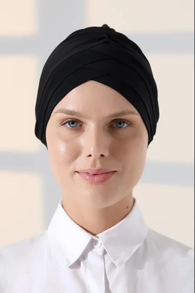 Monalisa Home Şık 3 Bantlı Bone Siyah Renkli ürün görseli 1