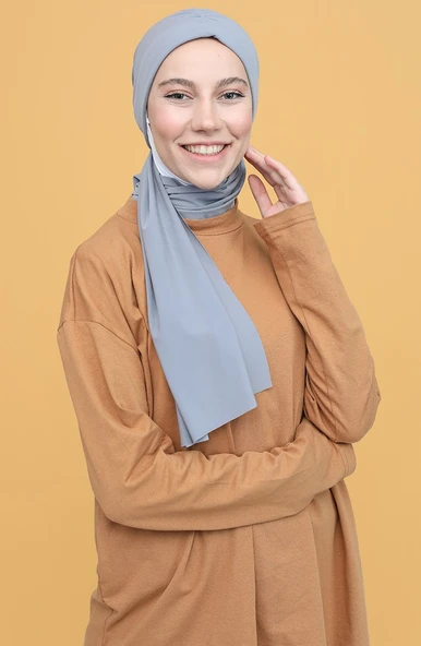 Monalisa Home Şık Büzgülü  Gri Renkli Bone ürün görseli 1