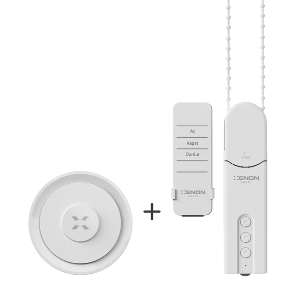 Xenon Smart Zigbee Bağlantılı Perde Motoru Uzaktan Kumandalı ve Zigbee 3.0 & Wi-Fi & Ble Akıllı Ev Gateway Hub Seti ürün görseli 1