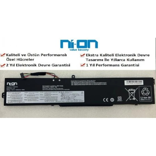 Nion Lenovo L17M3PB1 uyumlu Notebook Batarya - Pil ürün görseli 1
