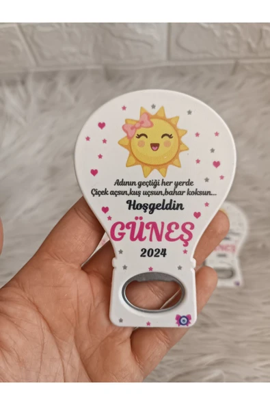 Doğrukan Hediyelik 25 adet Güneş konsept balon açacak yenidoğan doğum günü mevlüt magnet hediyelik ürün görseli 1