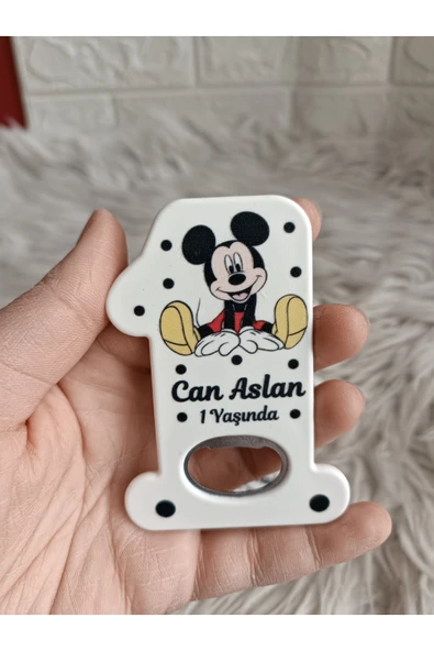 Doğrukan Hediyelik 10 adet oturan mickey 1 rakam açacak yenidoğan doğum günü mevlüt hediyelikleri ürün görseli 1