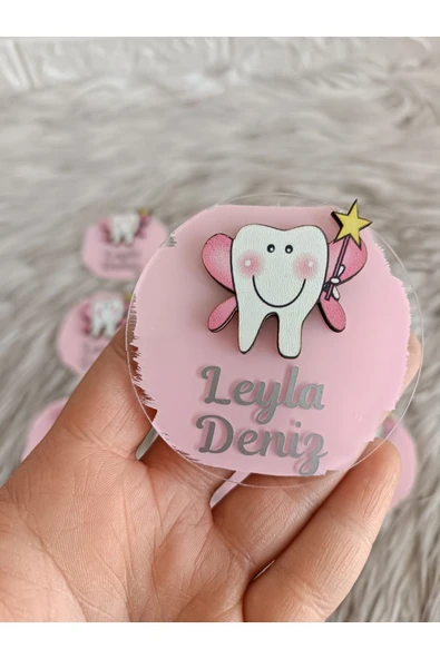 Doğrukan Hediyelik Diş Buğdayı Kız Bebek Için Pleksi Magnet Hediyelik(10 ADET) ürün görseli 1