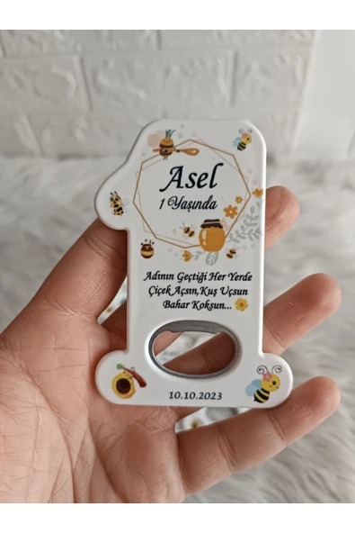 Doğrukan Hediyelik 10 adet arı konsept 1 rakam açacak yenidoğan doğum günü mevlüt hediyelikleri ürün görseli 1