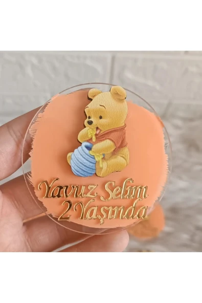 Doğrukan Hediyelik Winnie The Pooh Doğum Günü Pleksi Hediyelik Magnet 10 Adet ürün görseli 1