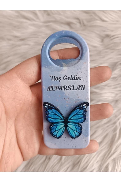 Doğrukan Hediyelik 10 adet mavi kelebekli kabartmalı uzun açacak yenidoğan doğum günü hediyelikleri ürün görseli 1