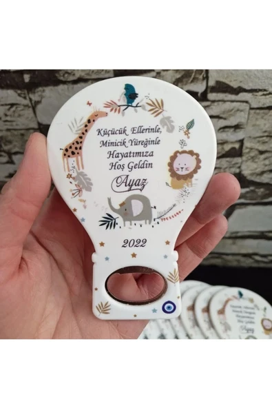 Doğrukan Hediyelik 25 Adet Açacak Magnet Hediyelik Safari Konsept Yenidoğan Doğum Günü ürün görseli 1