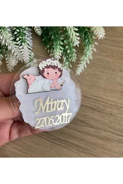 Doğrukan Hediyelik Kız Bebek Figürlü Yenidoğan Doğum Günü Pleksi Magnet Hediyelik(10 ADET) ürün görseli 1