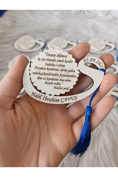 Doğrukan Hediyelik Ahşap Püsküllü Yenidoğan Doğum Günü Vav Magnet Hediyelik (20 adet) ürün görseli 1