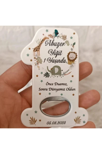 Doğrukan Hediyelik 25 Adet Açacak Magnet Hediyelik Safari 1 Yaş Doğum Günü Yenidoğan Magnet Hediyelikleri ürün görseli 1