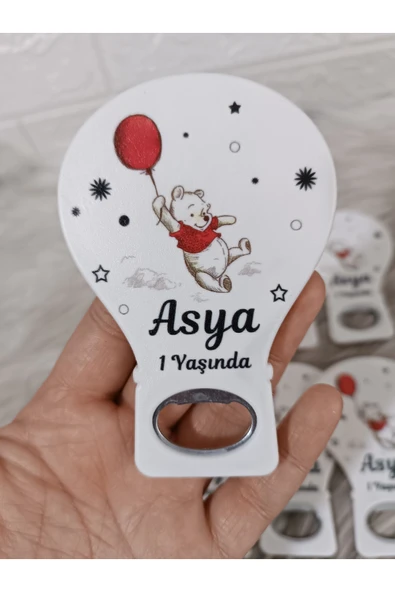 Doğrukan Hediyelik 25 adet Winnie The Pooh lu Yenidoğan Doğum Günü Balon Açacak Hediyelik Magnet ürün görseli 1