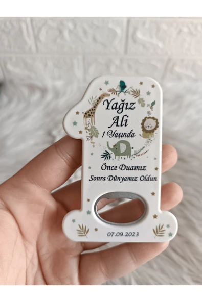 Doğrukan Hediyelik 10 adet safari konsept pastel yenidoğan doğum günü mevlüt magnet hediyelik ürün görseli 1