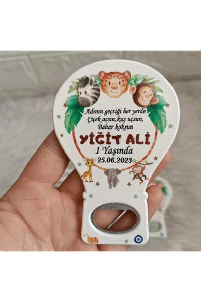 Doğrukan Hediyelik 25 adet Safari temalı balon açacak magnet hediyelik doğum günü yenidoğan mevlüt hediyelikleri ürün görseli 1