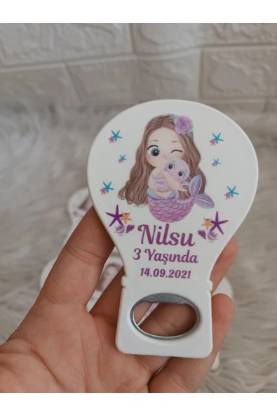 Doğrukan Hediyelik Deniz kızı konsept balon açacak yenidoğan doğum günü mevlüt magnet hediyelik(25 adet) ürün görseli 1