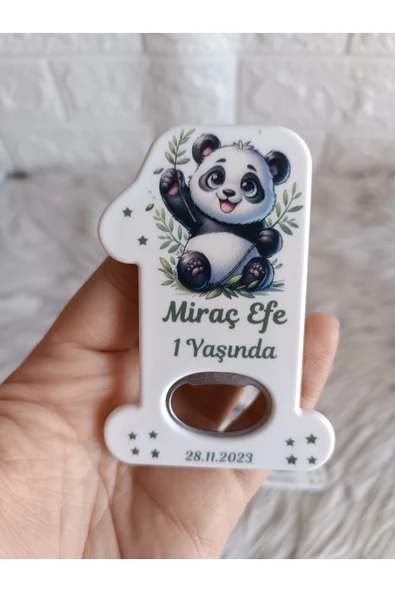 Doğrukan Hediyelik 10 adet panda konsept 1 rakam açacak yenidoğan doğum günü mevlüt hediyelikleri ürün görseli 1