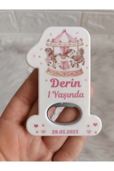 Doğrukan Hediyelik 10 adet atlı karınca konsept 1 rakam açacak yenidoğan doğum günü mevlüt magnet hediyelik ürün görseli 1