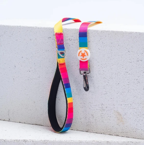 Pawstar Rainbow Köpek Gezdirme Kayışı 120 cm x 2 cm ürün görseli 1