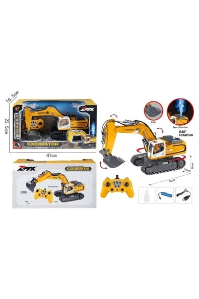 Uzaktan Kumandalı Şarjlı PALETLİ EXCAVATOR 1/18 Boy Full Fonksiyon Kepçe Hareketli Işıklı ürün görseli 1
