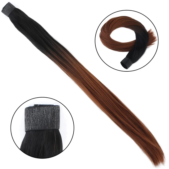 Fiber Sentetik Sihirli At Kuyruğu - Siyah / Karamel Ombreli ürün görseli 1