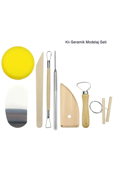 Modelaj Seti, kil, seramik, , çömlekçilik, heykeltraş, modelleme-8 Parça ürün görseli 1