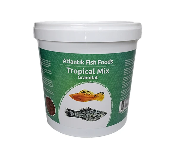 Atlantik Tropical Mix Granulat 3000 Gr Kova Balık Yemi ürün görseli 1