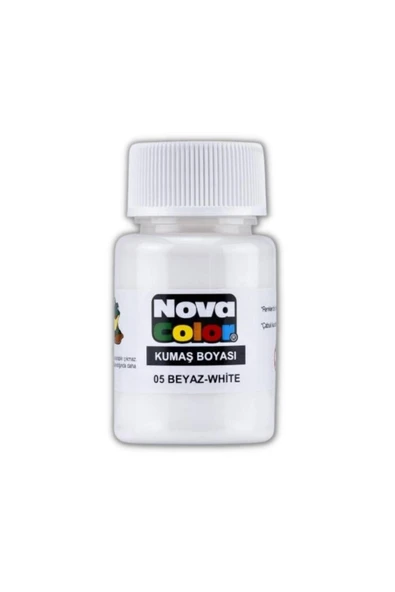 Beyaz Kumaş Boyası Tişört Çanta Tekstil Boyası 30 ml 1 Adet Kumaş Boyası Beyaz 1 Adet ürün görseli 1