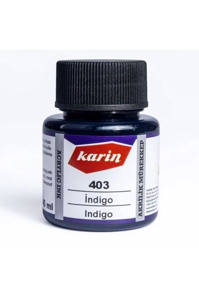 Hat Mürekkebi-kaligrafi Mürekkebi-akrilik Mürekkep Indigo 403-45ml ürün görseli 1