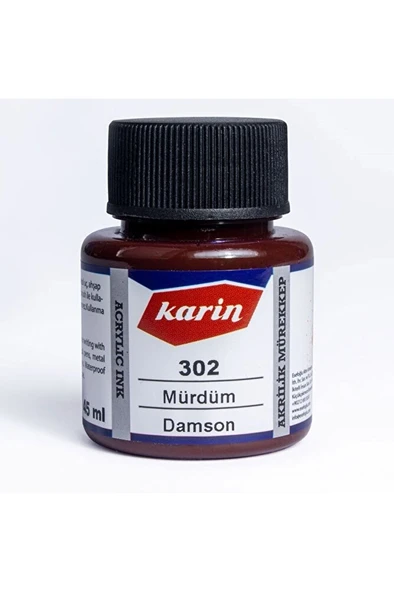 Hat Mürekkebi-kaligrafi Mürekkebi-akrilik Mürekkep Mürdüm 302-45ml ürün görseli 1