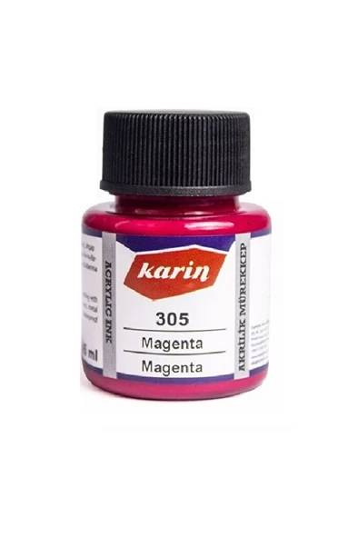Hat Mürekkebi-kaligrafi Mürekkebi-akrilik Mürekkep Magenta 305-45ml ürün görseli 1