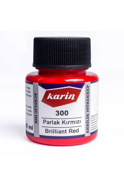 Hat Mürekkebi-kaligrafi Mürekkebi-akrilik Mürekkep Parlak Kırmızı 300-45ml ürün görseli 1