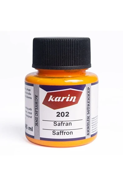 Hat Mürekkebi-kaligrafi Mürekkebi-akrilik Mürekkep Safran 202-45ml ürün görseli 1
