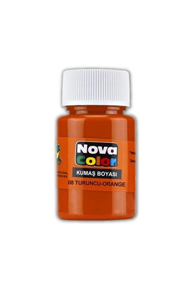 Kumaş boyası, canlı renkler, solmaz, tişört, çanta, tekstil boyası-Turuncu Renk 30ml-1 Adet ürün görseli 1