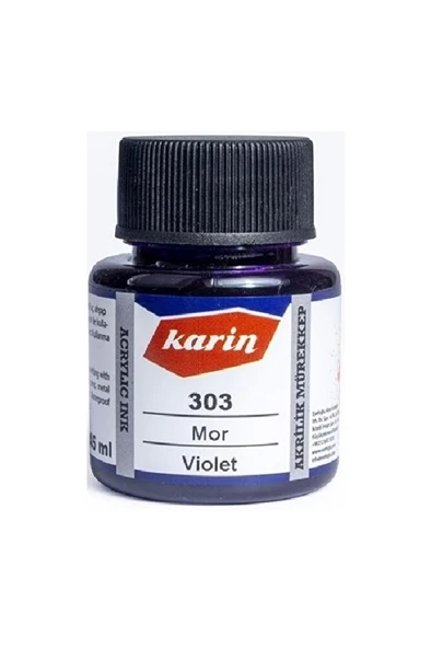 Hat Mürekkebi-kaligrafi Mürekkebi-akrilik Mürekkep Mor 303-45ml ürün görseli 1