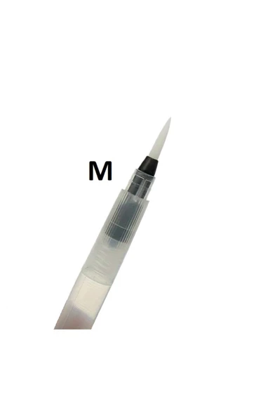 Fırça Uçlu, Brush Pen, Suluboya Fırçaları, Su Ve Mürekkep Hazneli Fırça Kalem-M Beden ürün görseli 1