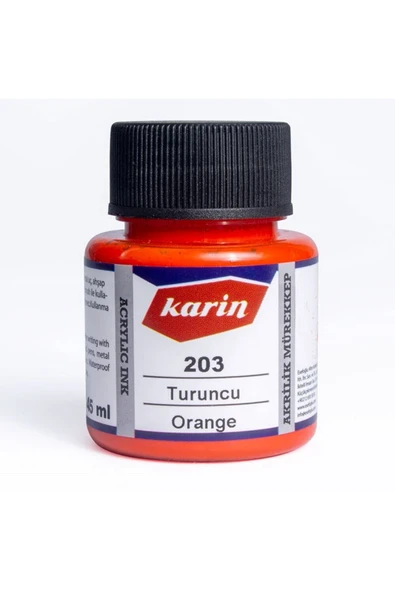 Hat Mürekkebi-kaligrafi Mürekkebi-akrilik Mürekkep Turuncu 203-45ml ürün görseli 1